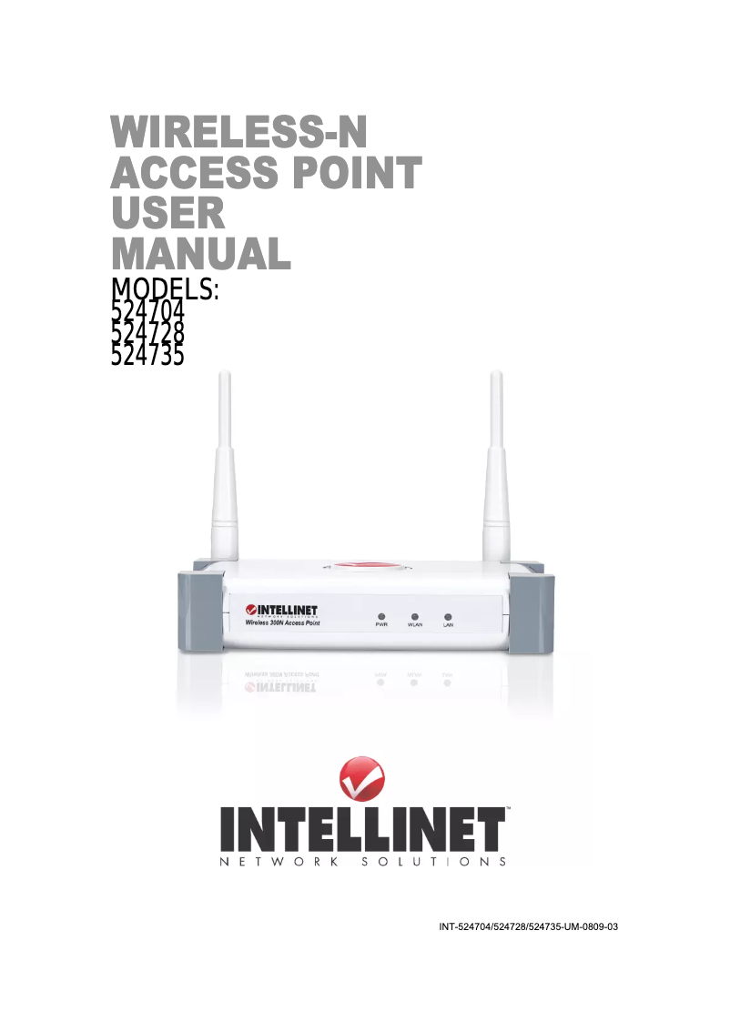 Page 1 of the manual User Manual Intellinet Wireless 150N