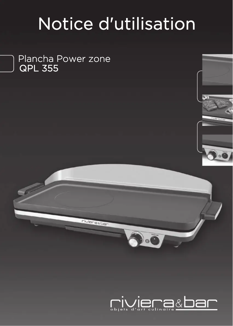 Page 1 of the manual User Manual Riviera & Bar QPL355