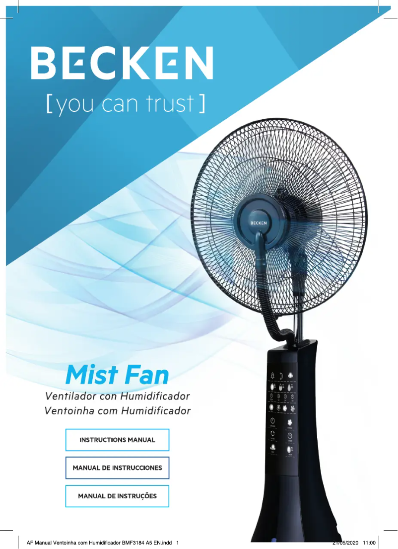 Page 1 of the manual User Manual Becken BMF3184