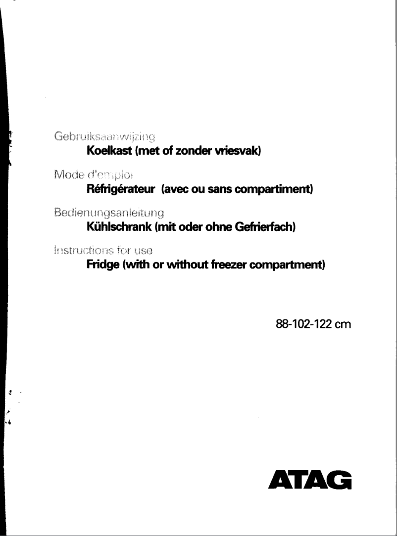 Image de la première page du manuel de l'appareil KD6122AF