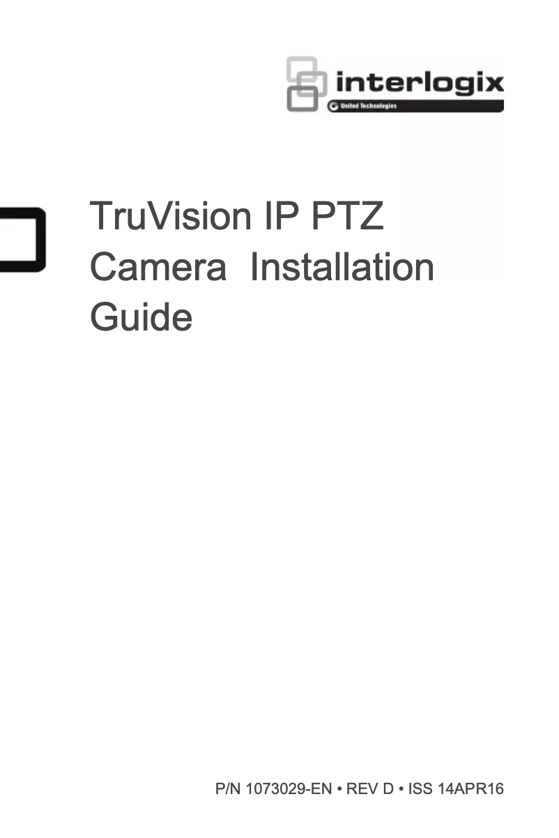First page image of the manual for TruVision TVP-1101