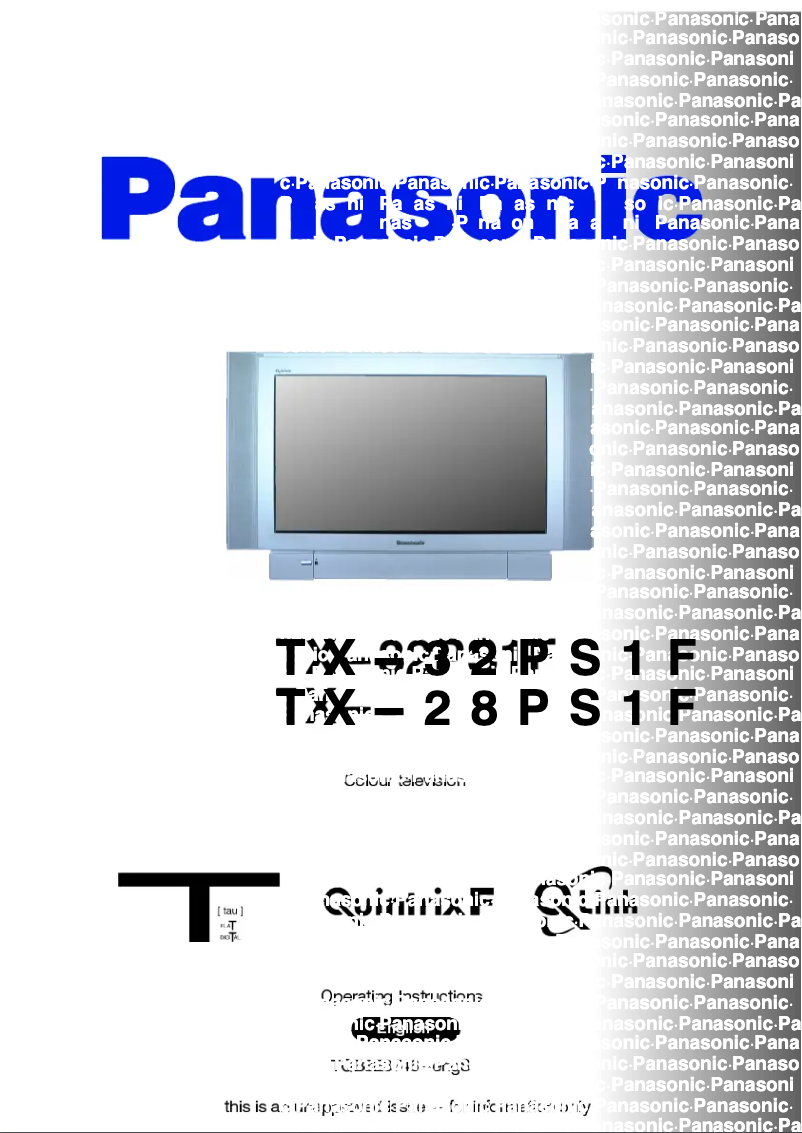 First page image of the manual for TX-32PS1F