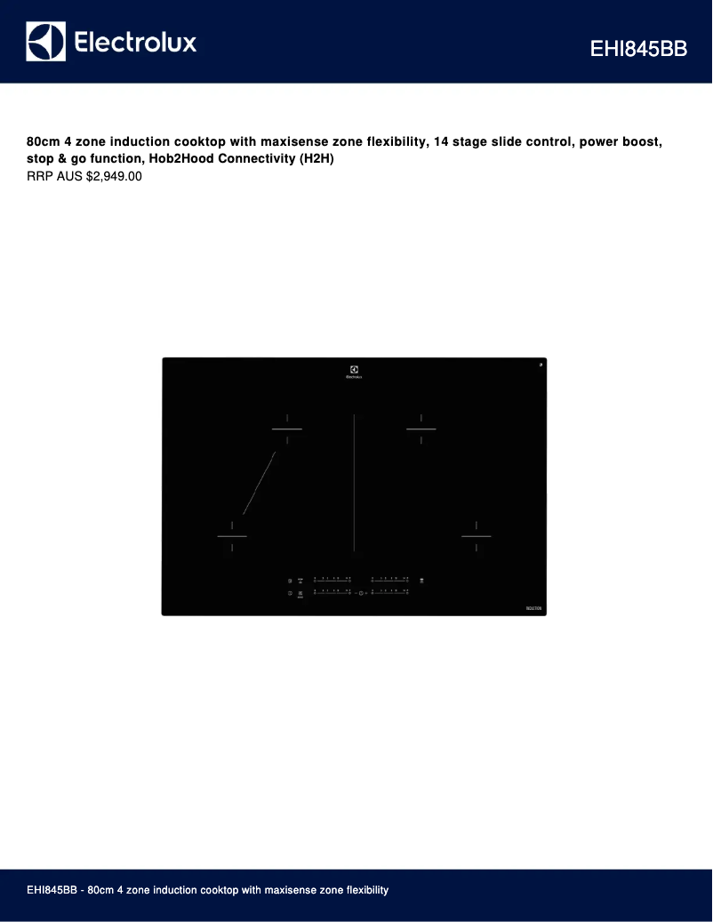 First page image of the manual for EHI845BB