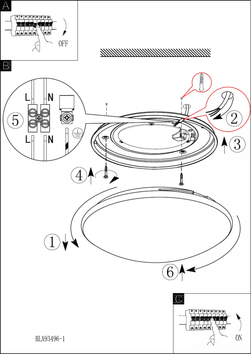 Page 1 of the manual User Manual Eglo Manilva