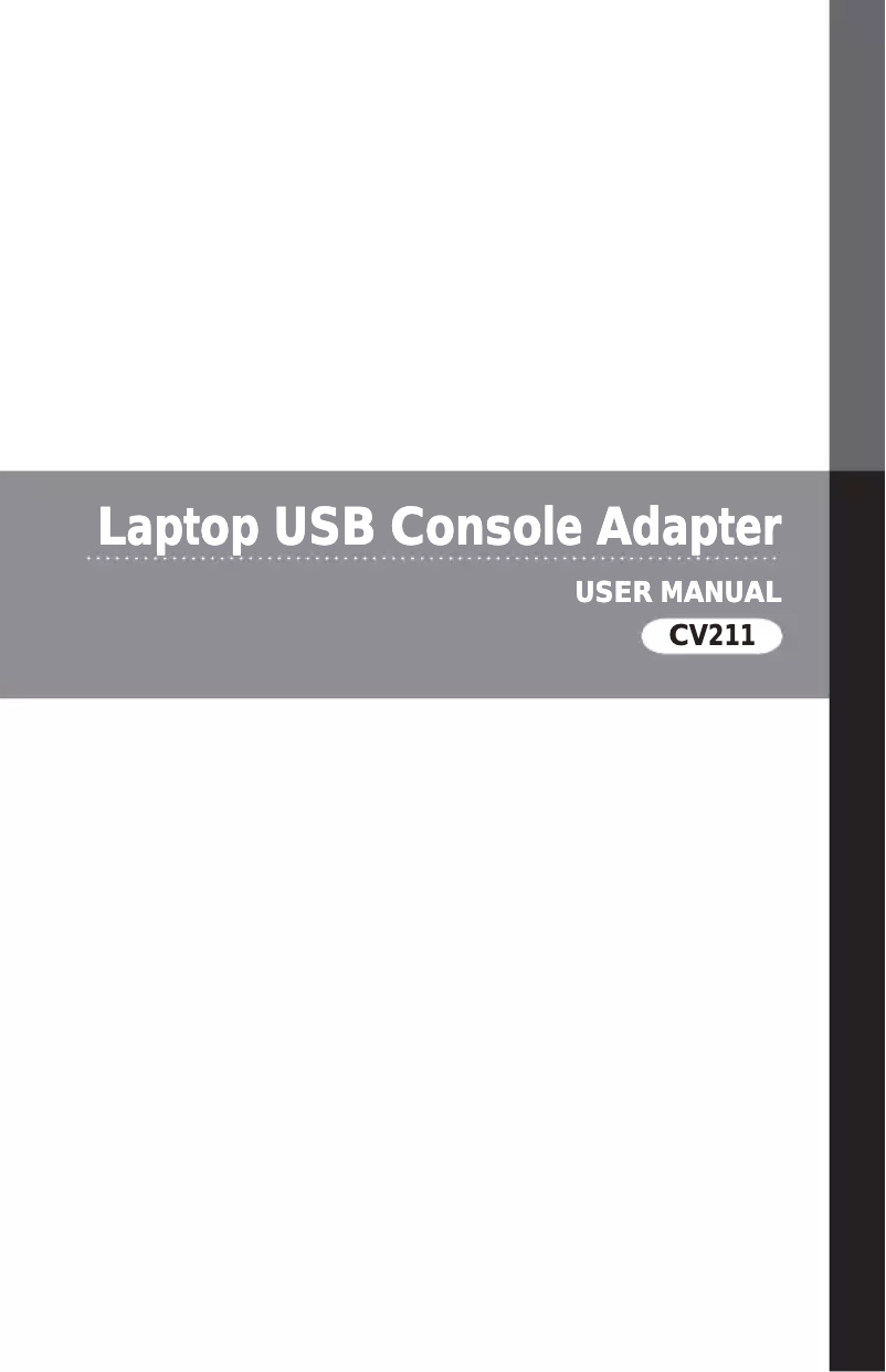 Page 1 of the manual User Manual ATen CV211CP