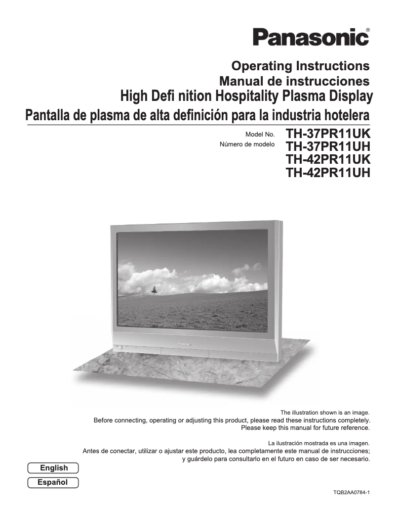 Page 1 of the manual User Manual Panasonic TH-42PR11UK