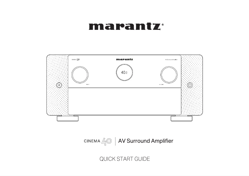 Page 1 of the manual Quick Start Guide Marantz Cinema 40