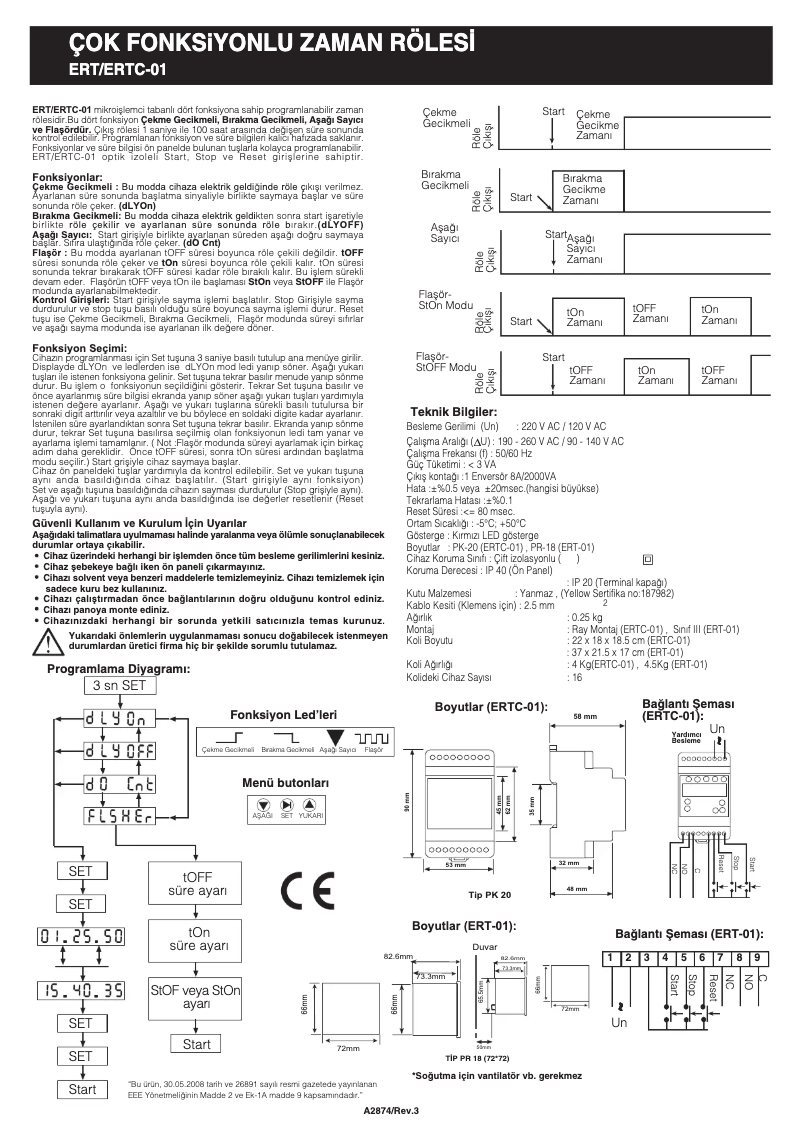 First page image of the manual for ERT-01-72