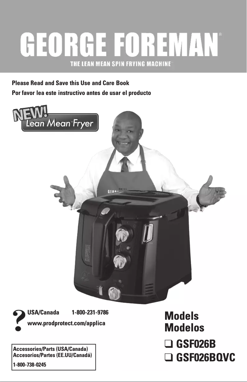 Page 1 of the manual User Manual George Foreman GSF026BQVC