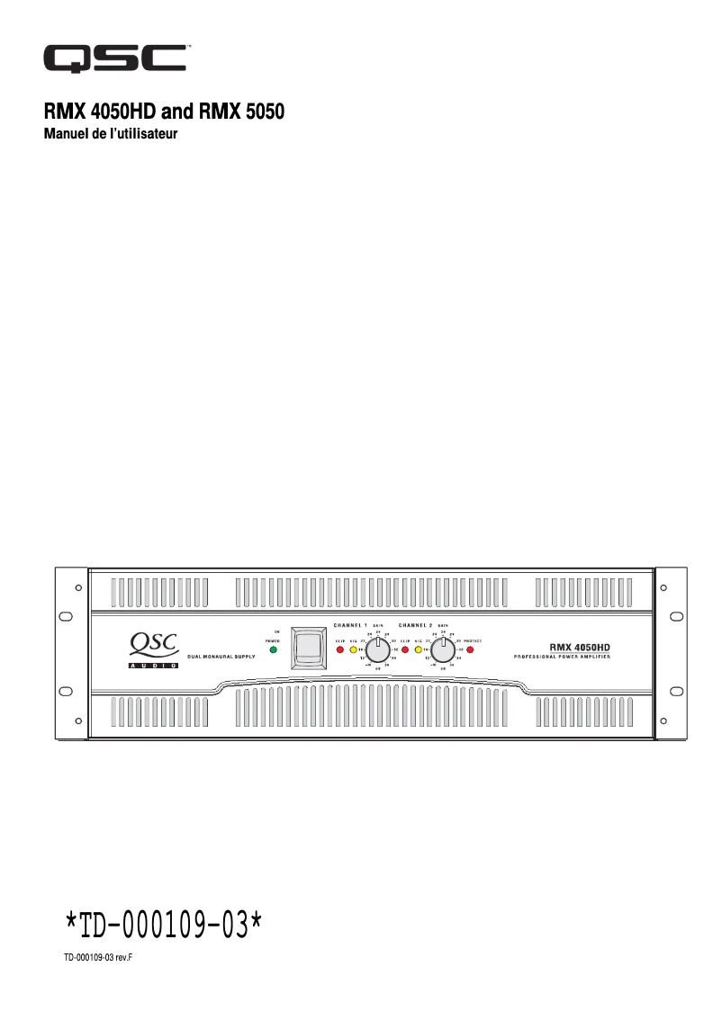 First page image of the manual for RMX 4050HD