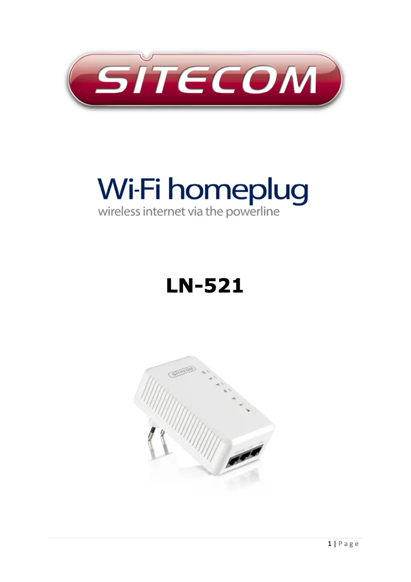 Page 1 of the manual User Manual Sitecom LN-521