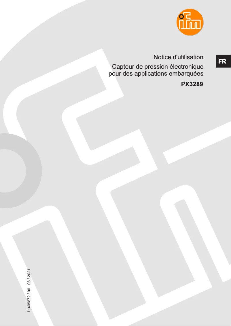 First page image of the manual for PX3289