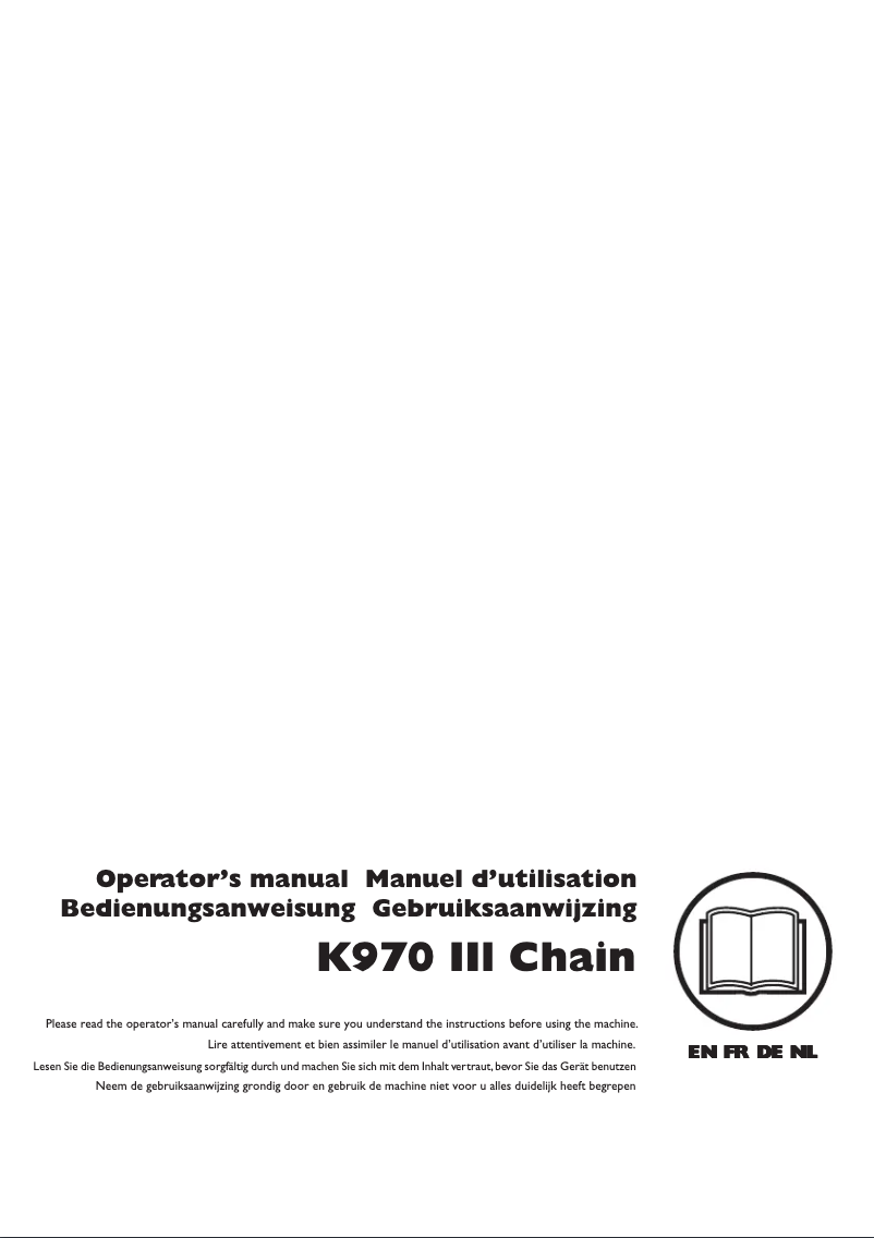 Page 1 of the manual User Manual Husqvarna K 970 Chain