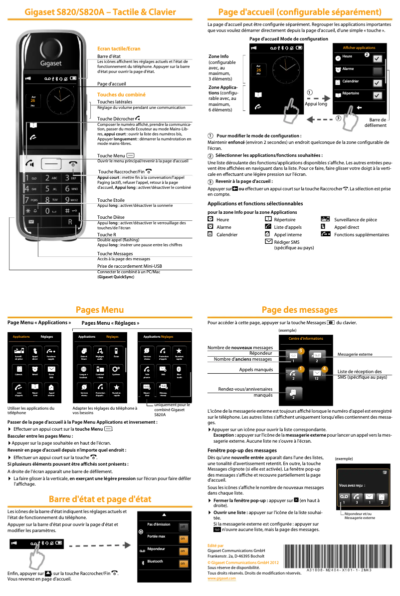 First page image of the manual for S820