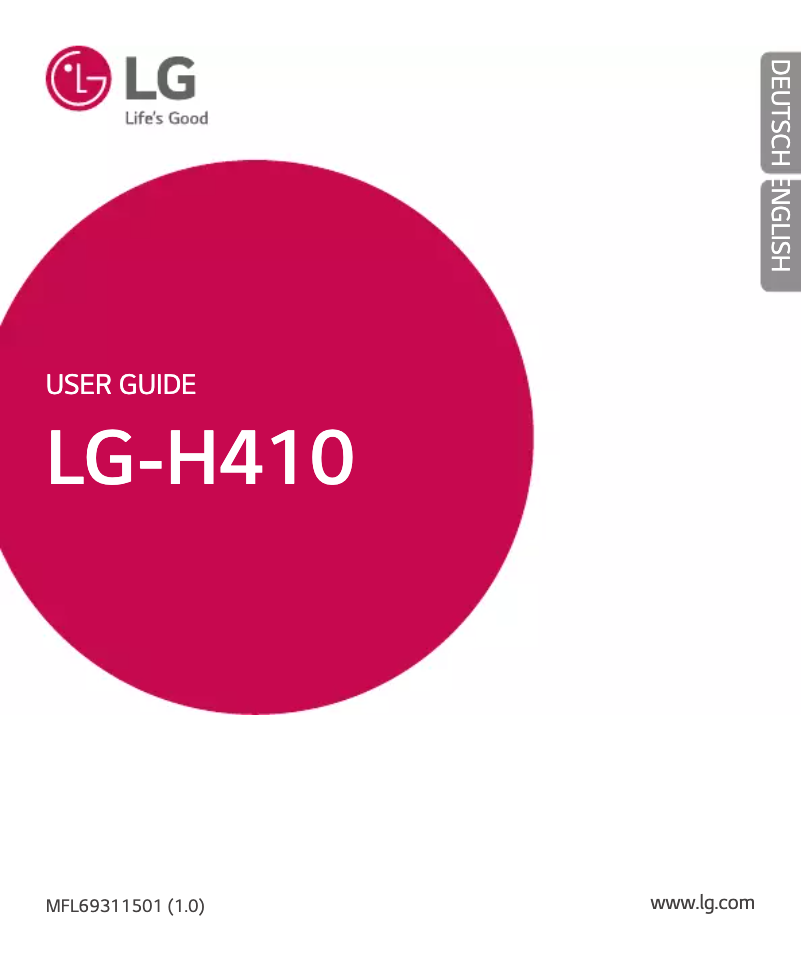 Page 1 of the manual User Manual LG Wine Smart H410 