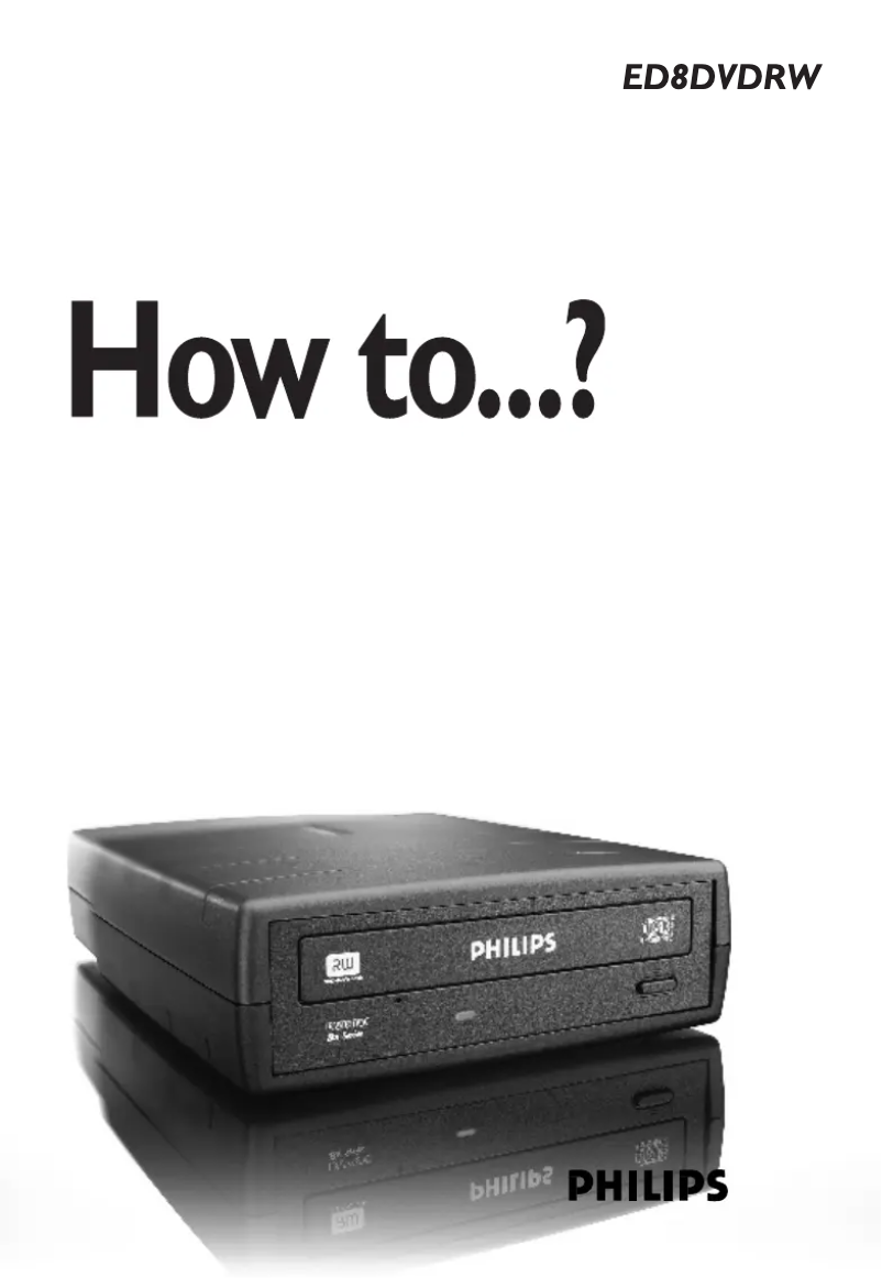 Page 1 of the manual User Manual Philips ED8DVDRW