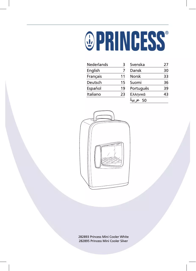 Page 1 of the manual User Manual Princess Mini Cooler 282895