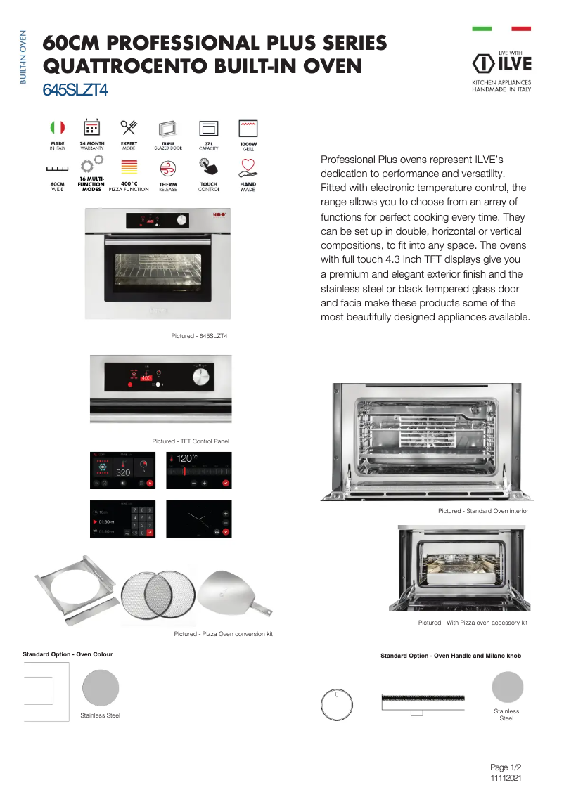 First page image of the manual for 645SLZT4SS