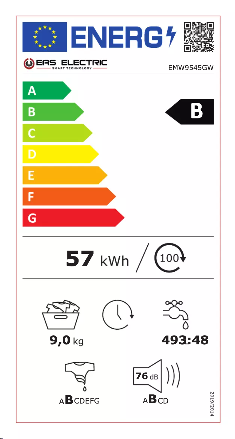 First page image of the manual for EMW9545GW