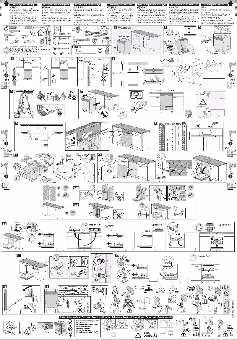 Page 1 of the manual Installation Guide Electrolux GA 60 LIWE