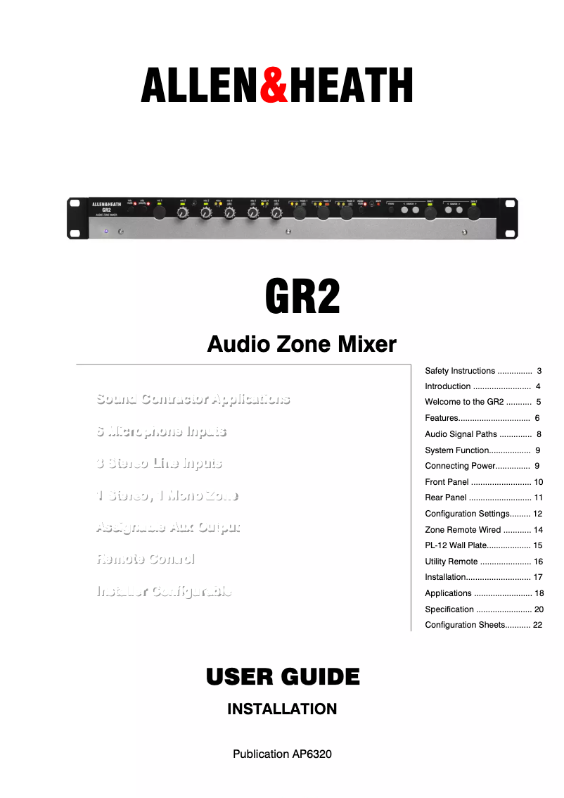 Image de la première page du manuel de l'appareil GR2