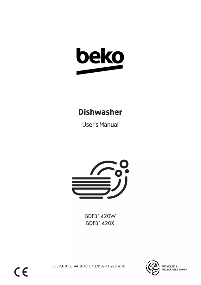 Page 1 of the manual User Manual Beko BDFB1420W