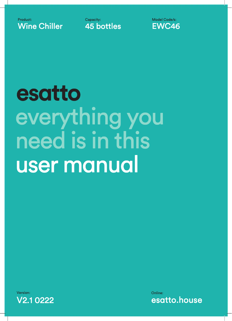 First page image of the manual for EWC46