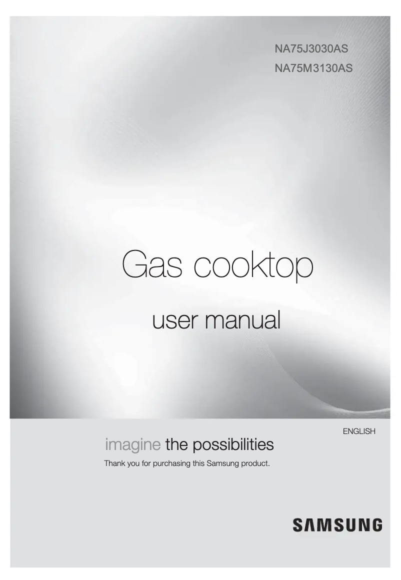 First page image of the manual for NA75M3130AS