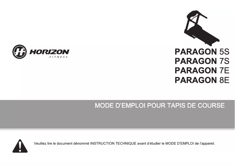 First page image of the manual for Paragon 7E