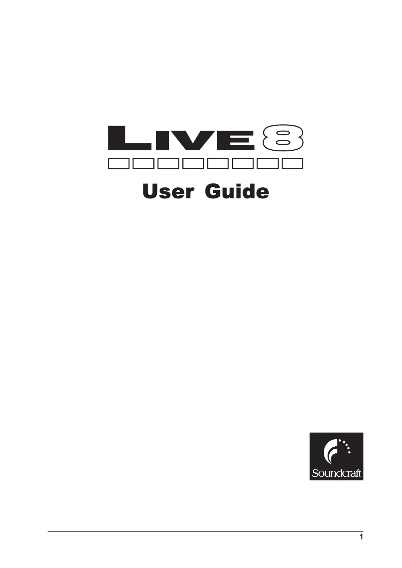First page image of the manual for Live 8