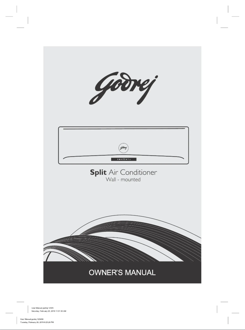 Page 1 of the manual User Manual Godrej GIC 12NTC5- WUA