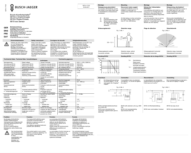 Page 1 of the manual User Manual Busch-Jaeger 6800-0-2286
