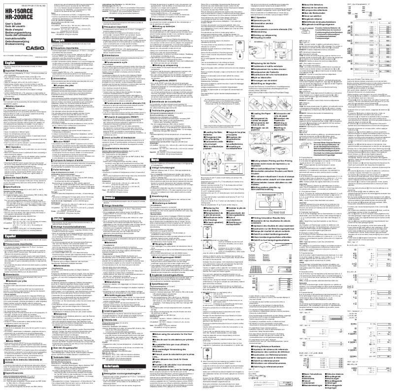 Image de la première page du manuel de l'appareil HR-150RCE