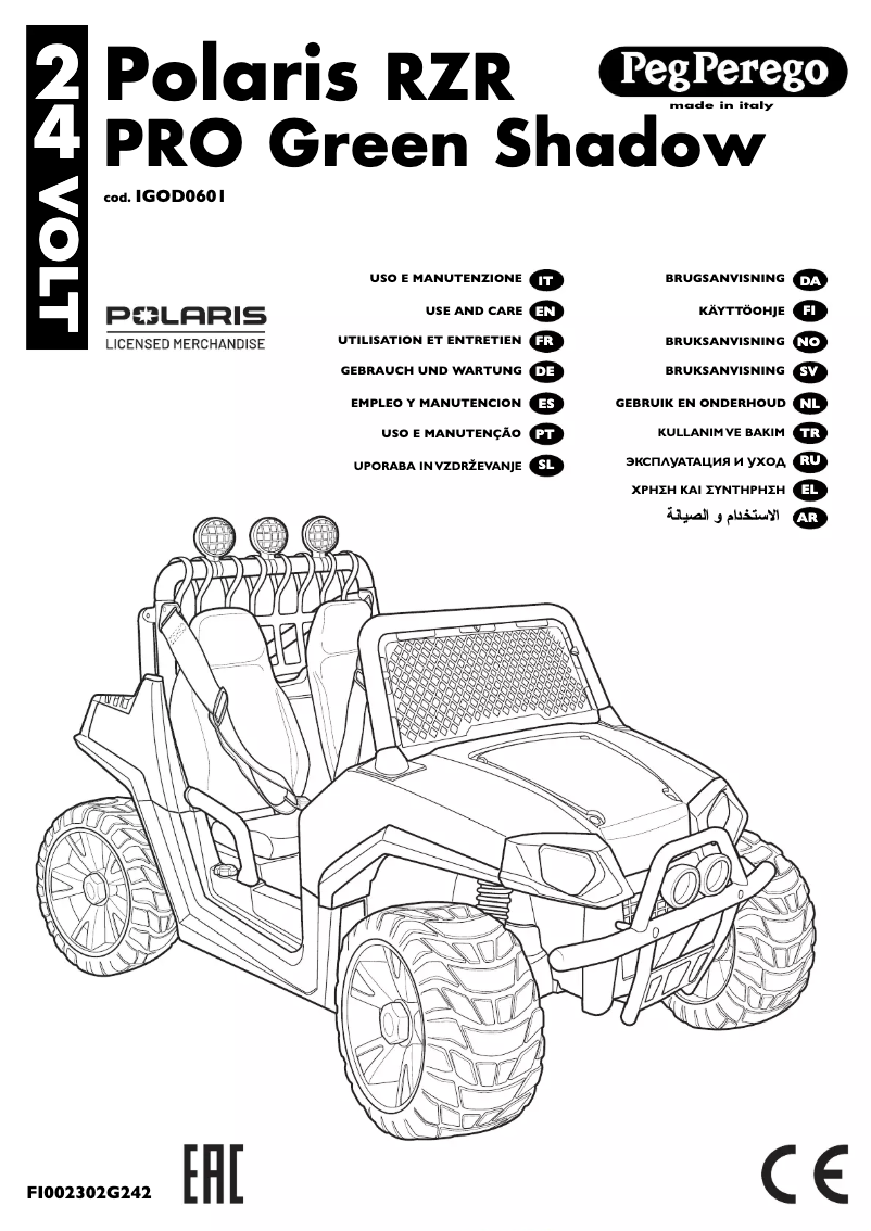 Page 1 of the manual User Manual Peg Perego Polaris RZR PRO