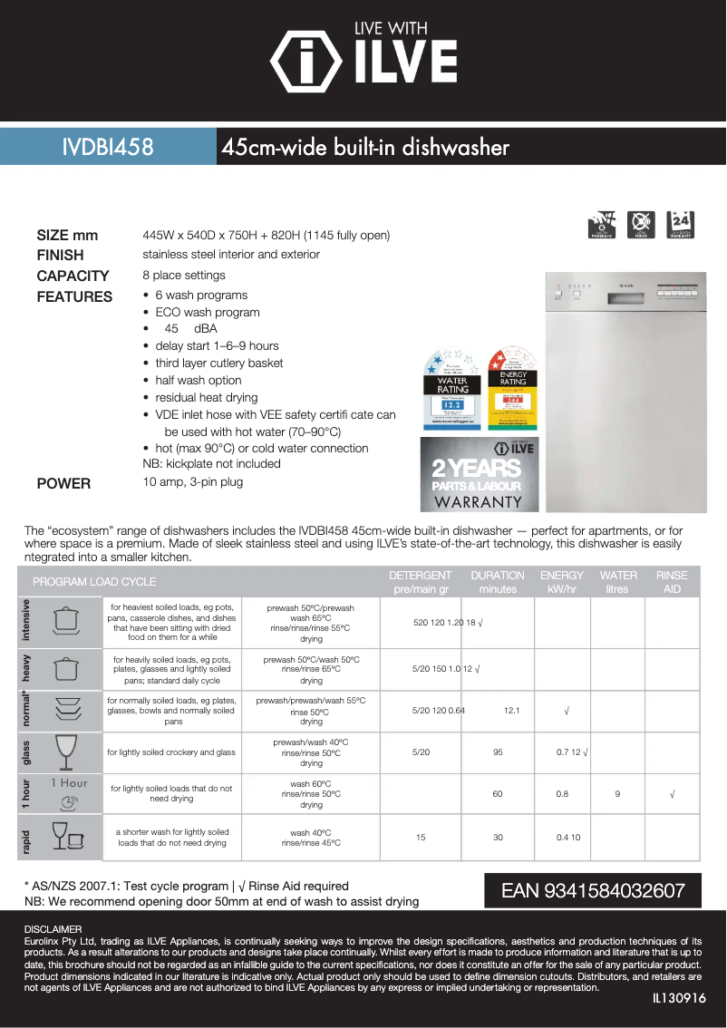First page image of the manual for IVDBI458