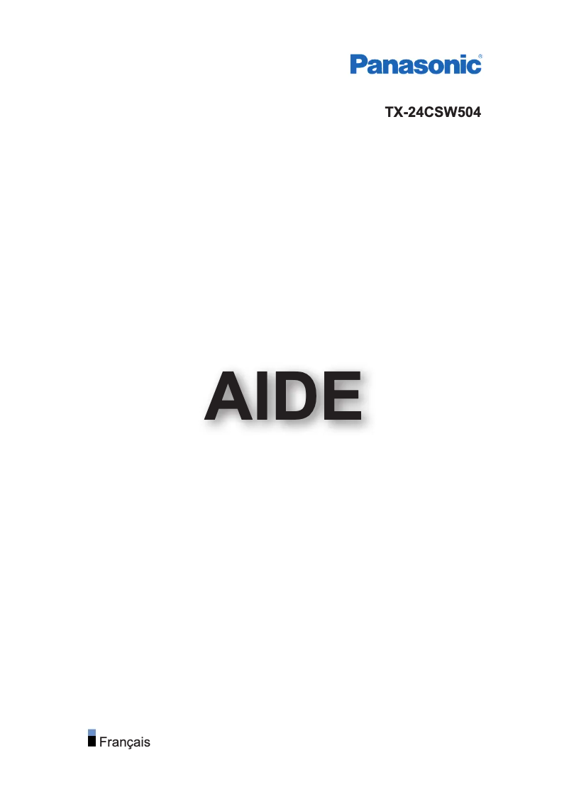 Page 1 of the manual User Manual Panasonic Viera TX-24CSW504