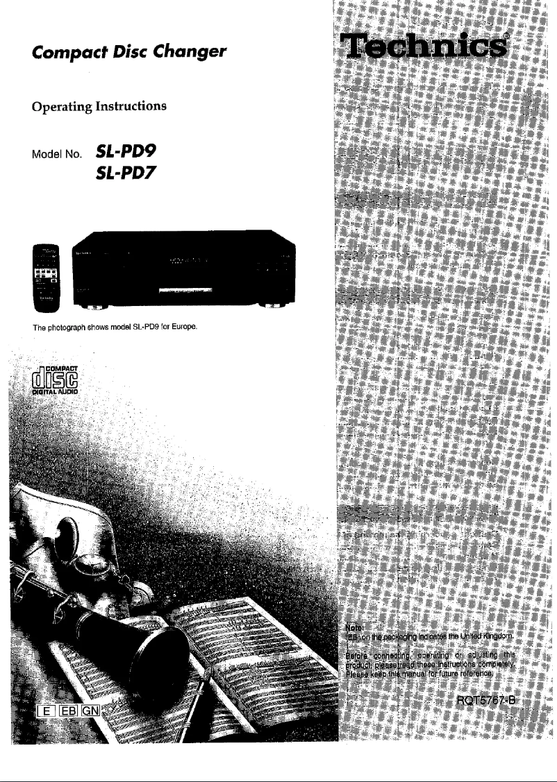 First page image of the manual for SL-PD7