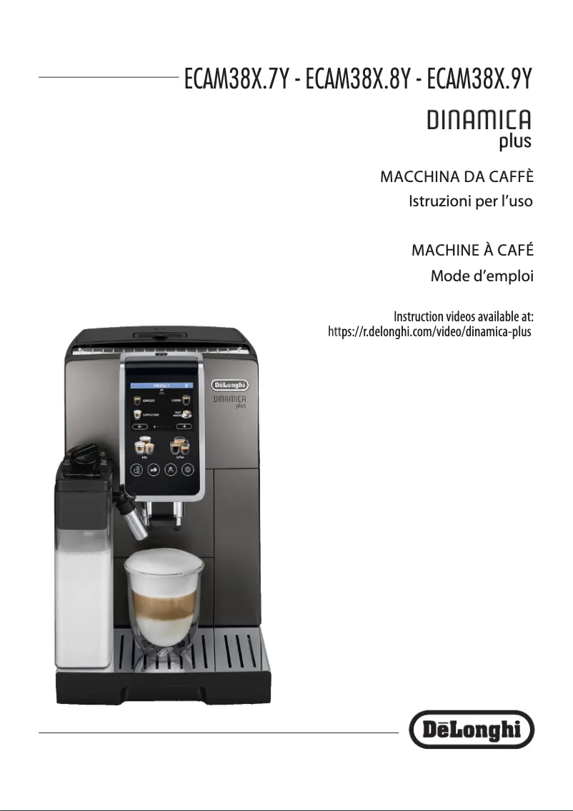 Page 1 of the manual User Manual DeLonghi Dinamica Plus ECAM382.70.B