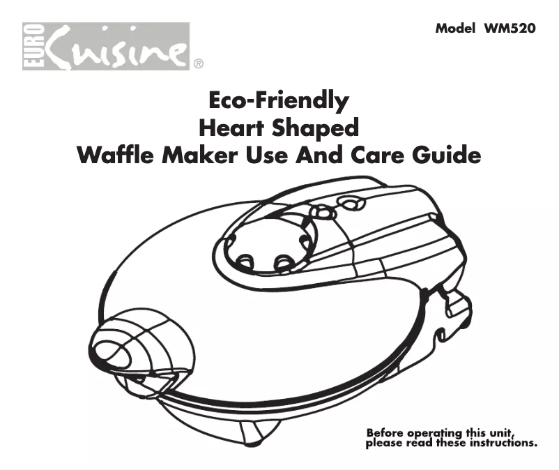 Page 1 of the manual User Manual Euro Cuisine WM520