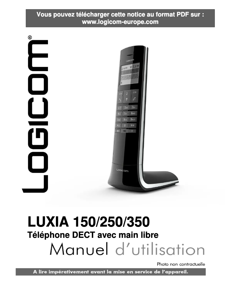 First page image of the manual for Luxia 150