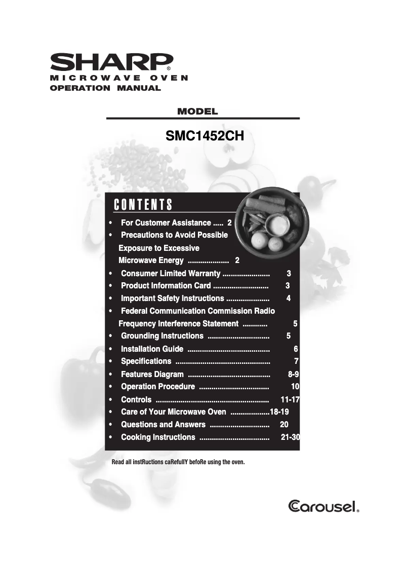 First page image of the manual for SMC1452CH