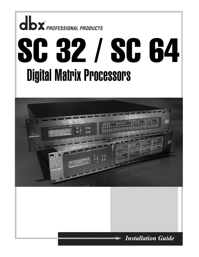 First page image of the manual for SC 32