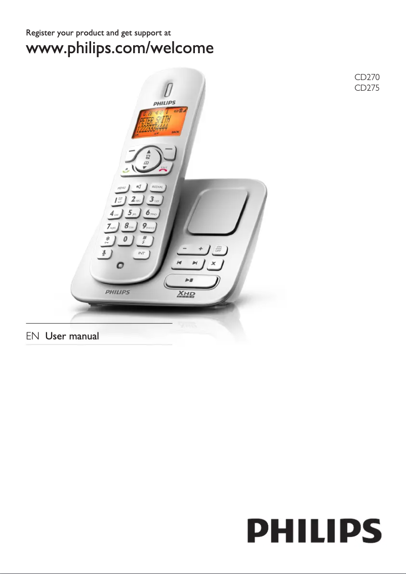 First page image of the manual for CD270