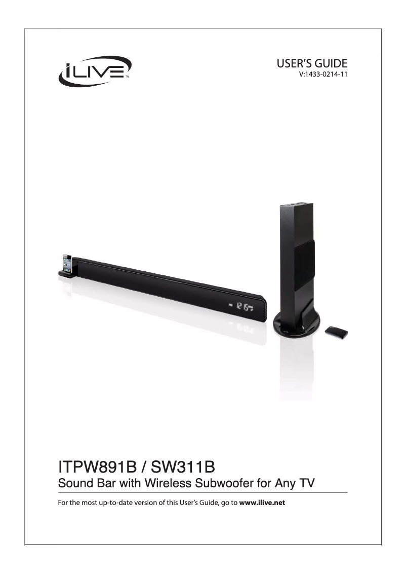 First page image of the manual for ITPW891B