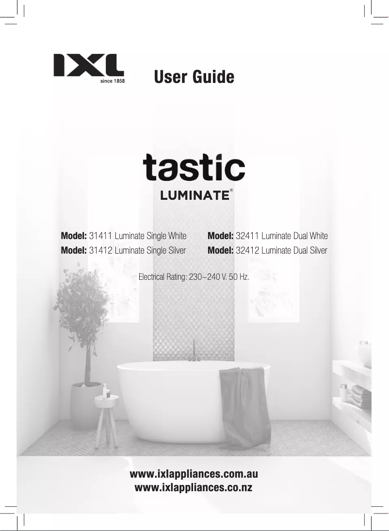 Page 1 of the manual User Manual IXL Tastic Luminate Dual