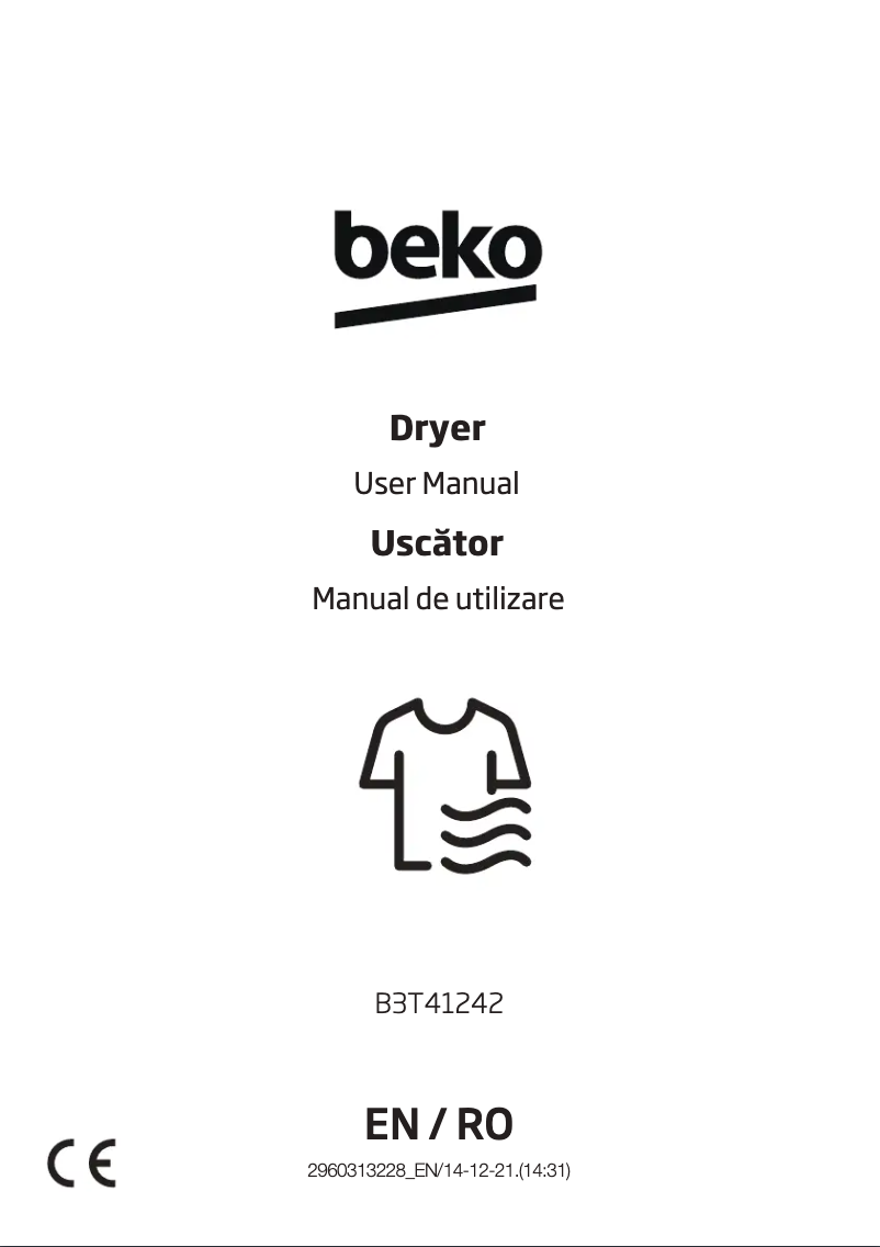 Page 1 of the manual User Manual Beko B3T41242