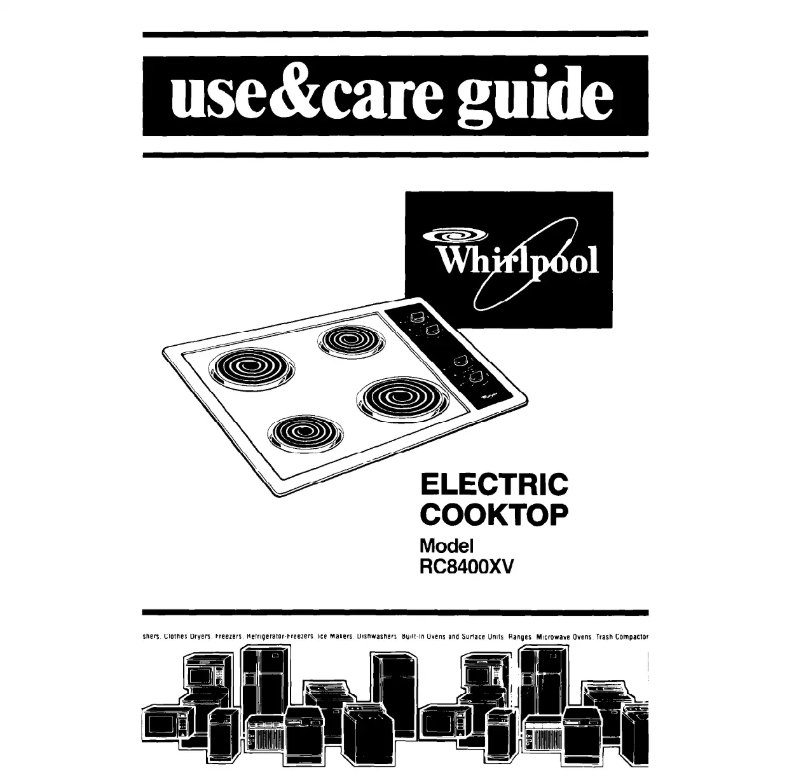 Page 1 of the manual User Manual Whirlpool RC8400XVW1
