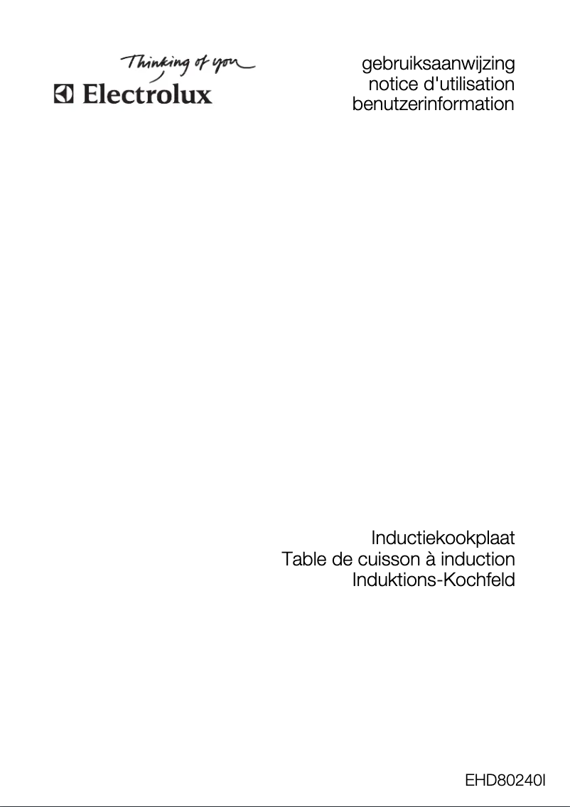 Page 1 of the manual User Manual Electrolux EHD80240I