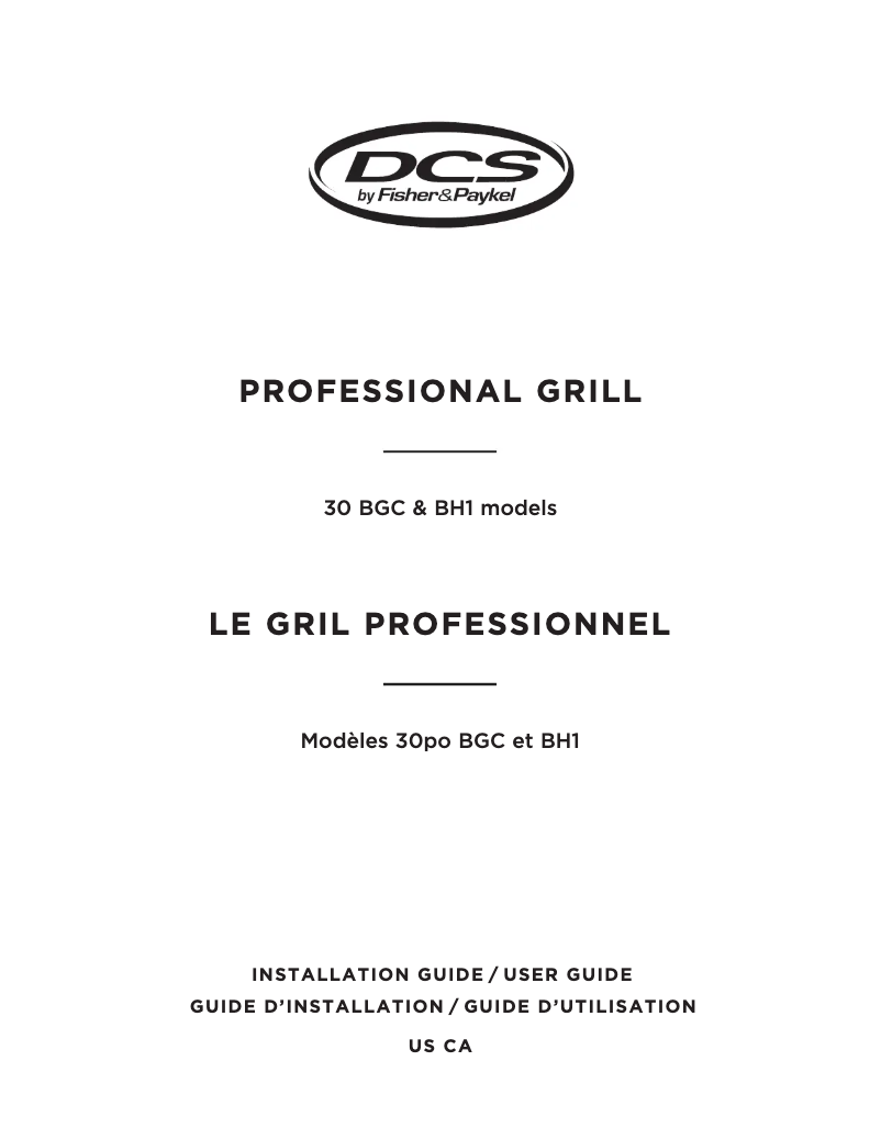 First page image of the manual for BH1-30R-N