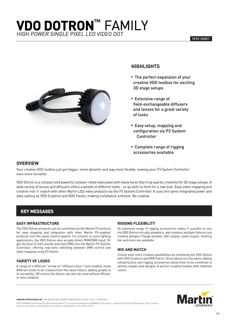 First page image of the manual for VDO Dotron